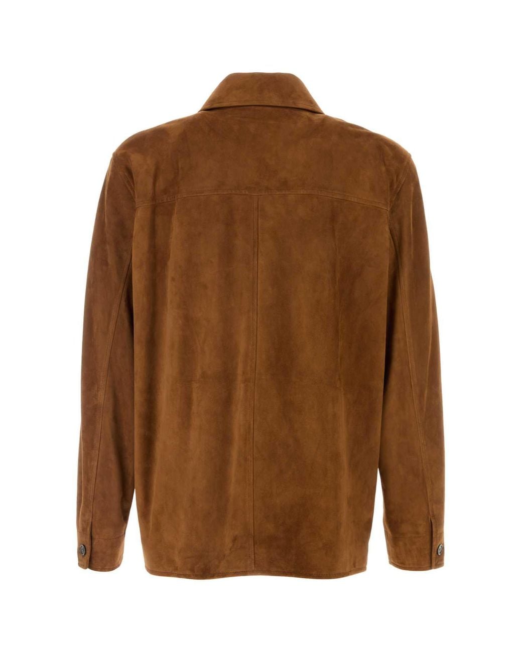 Saint Laurent Brown Caramel Suede Jacket for men