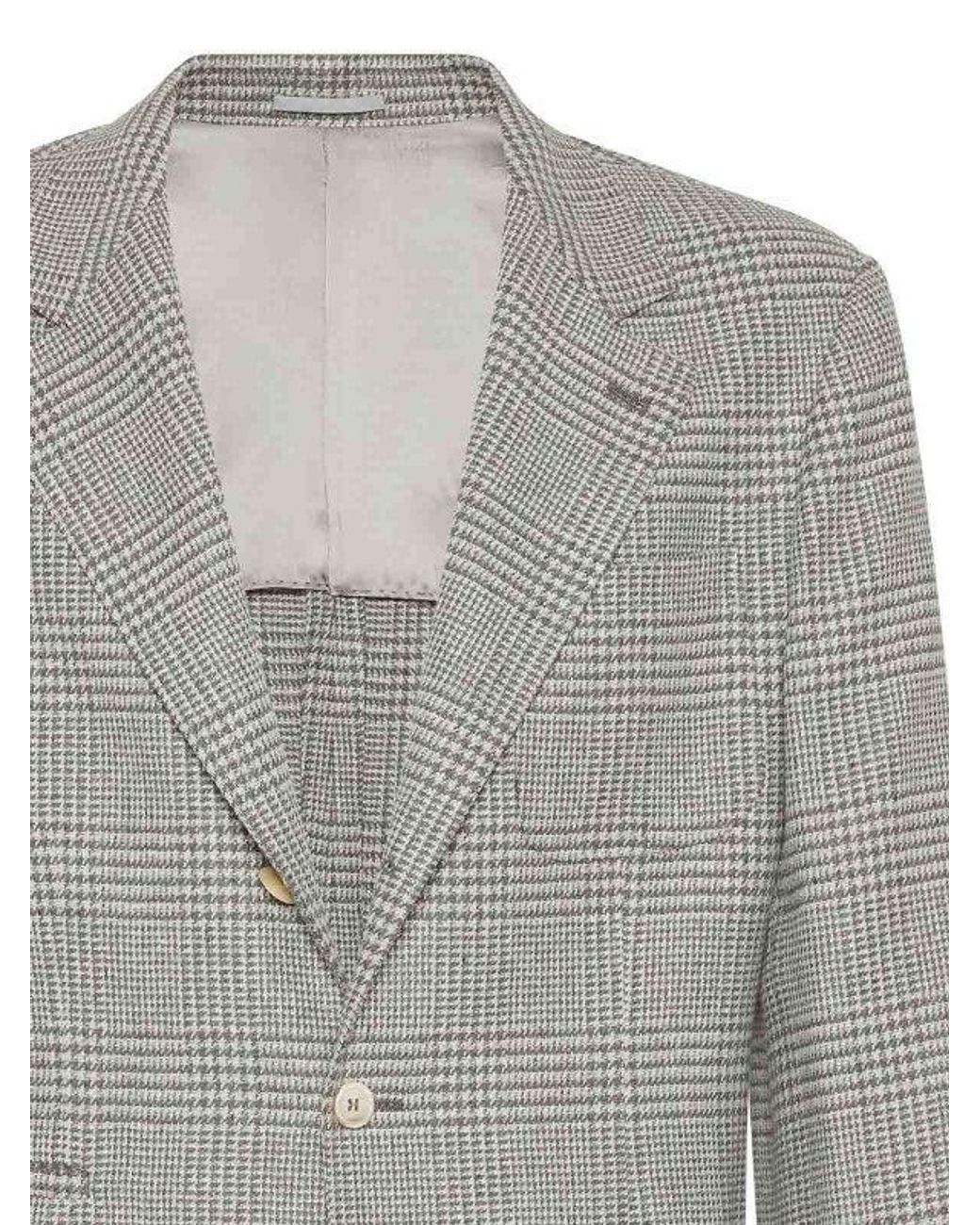 Brunello Cucinelli Gray Blazer My4687Bnd_C124 for men