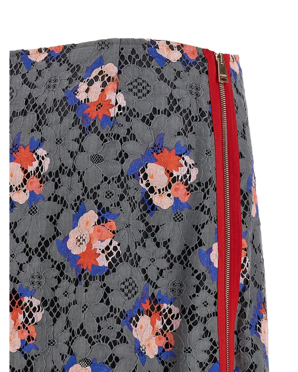 Fendi Blue Bouquet Skirt