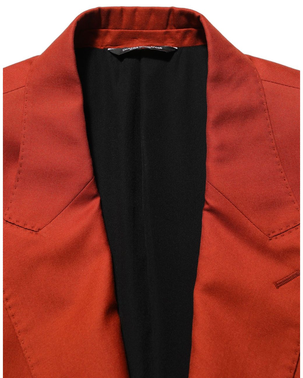 Dolce & Gabbana Red Cashmere Single Breasted Blazer Jacket Silk Clothing for men