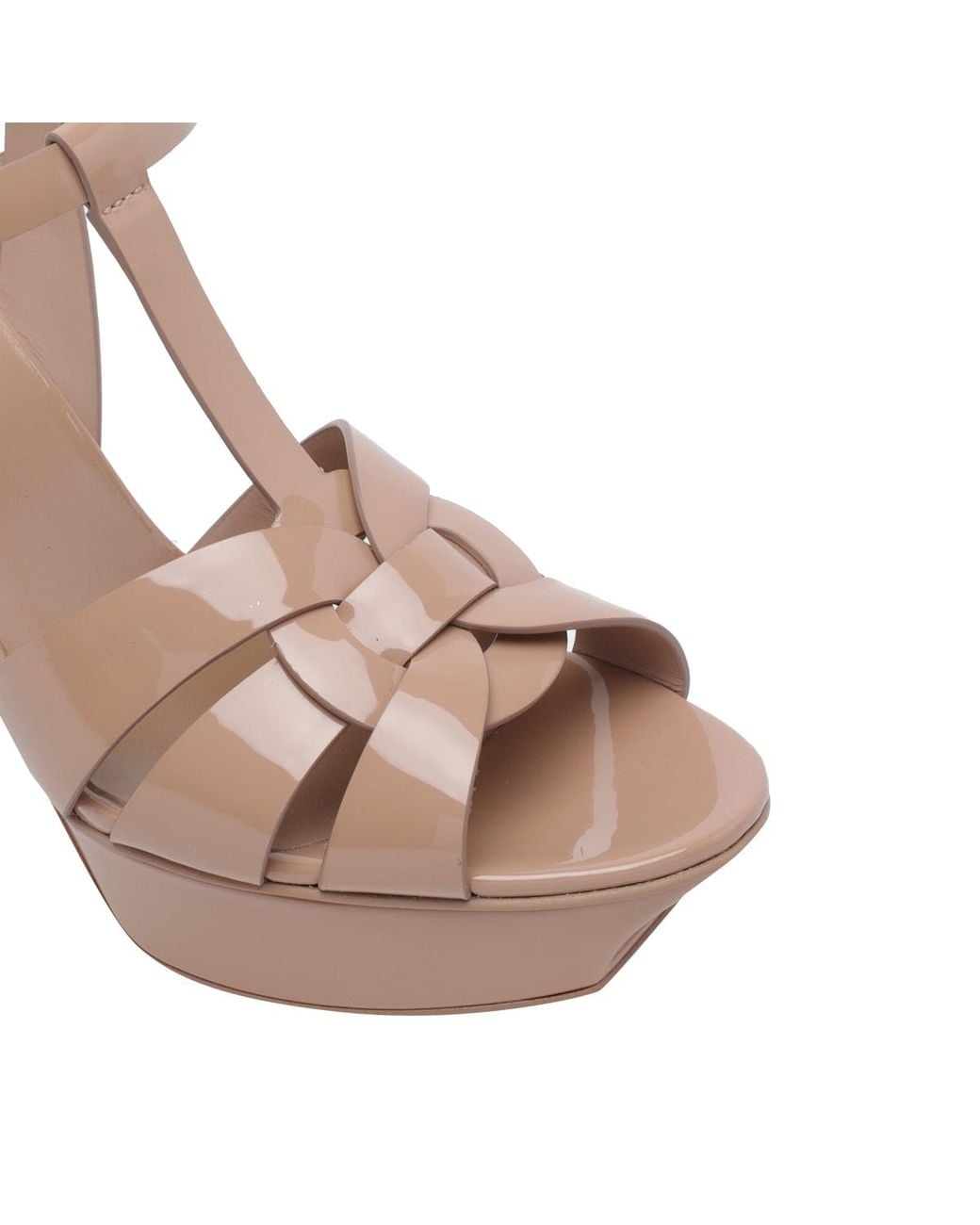 Saint Laurent Pink Tribute Platform Sandals