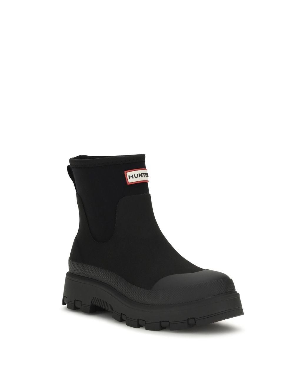 Hunter Black Chelsea Booties Upper: Rubber; Sole: Rubber Boot