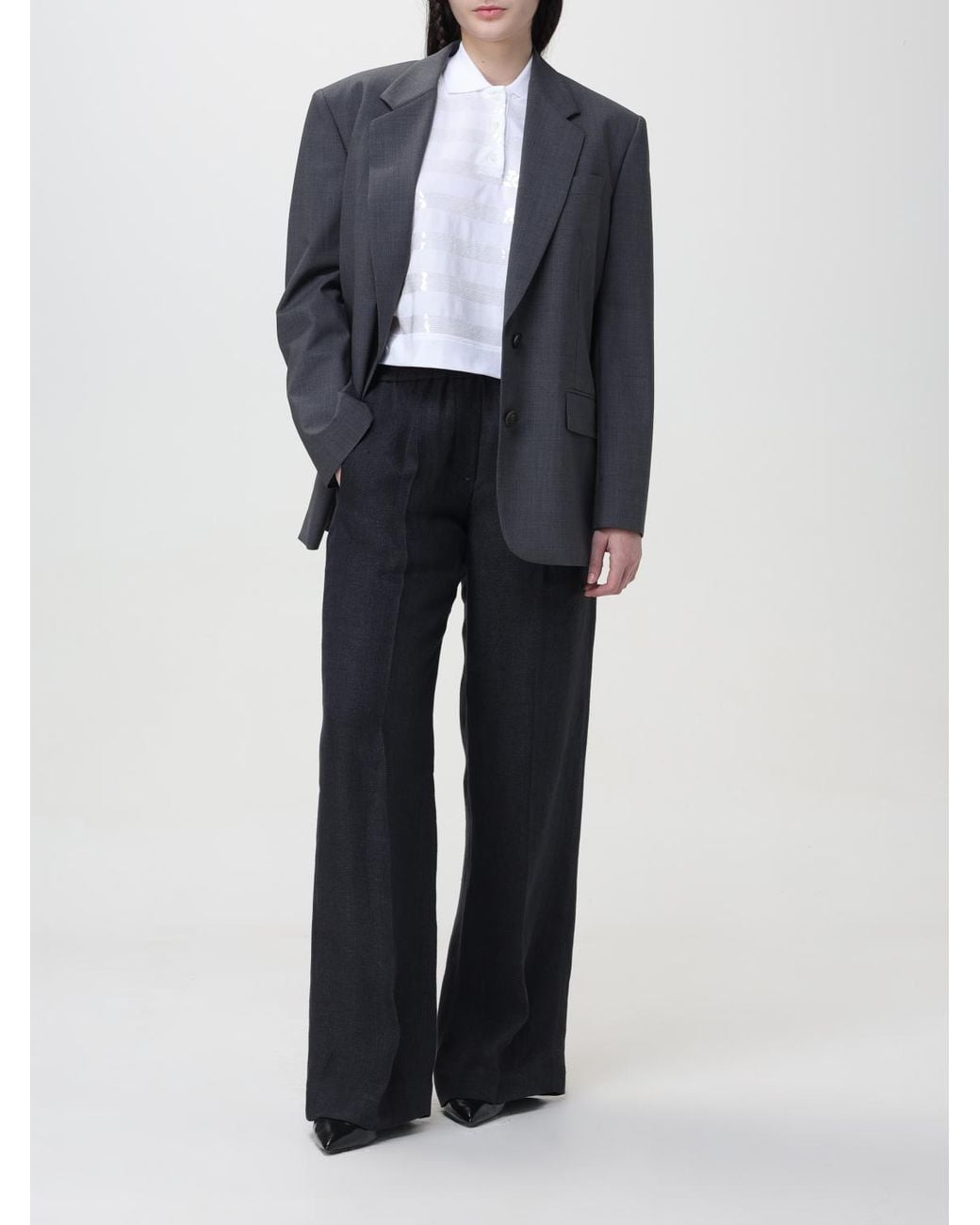 Brunello Cucinelli Blue Dark Wool Blazer