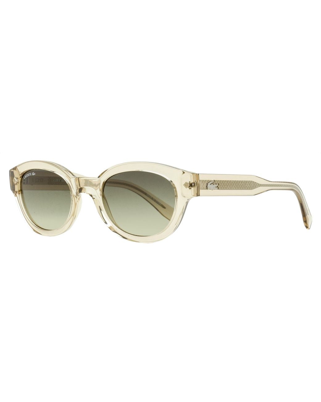 Lacoste Black L.12.12 Trim Oval Sunglasses L6024S 264 52Mm Plastic (Injected/Acetate)