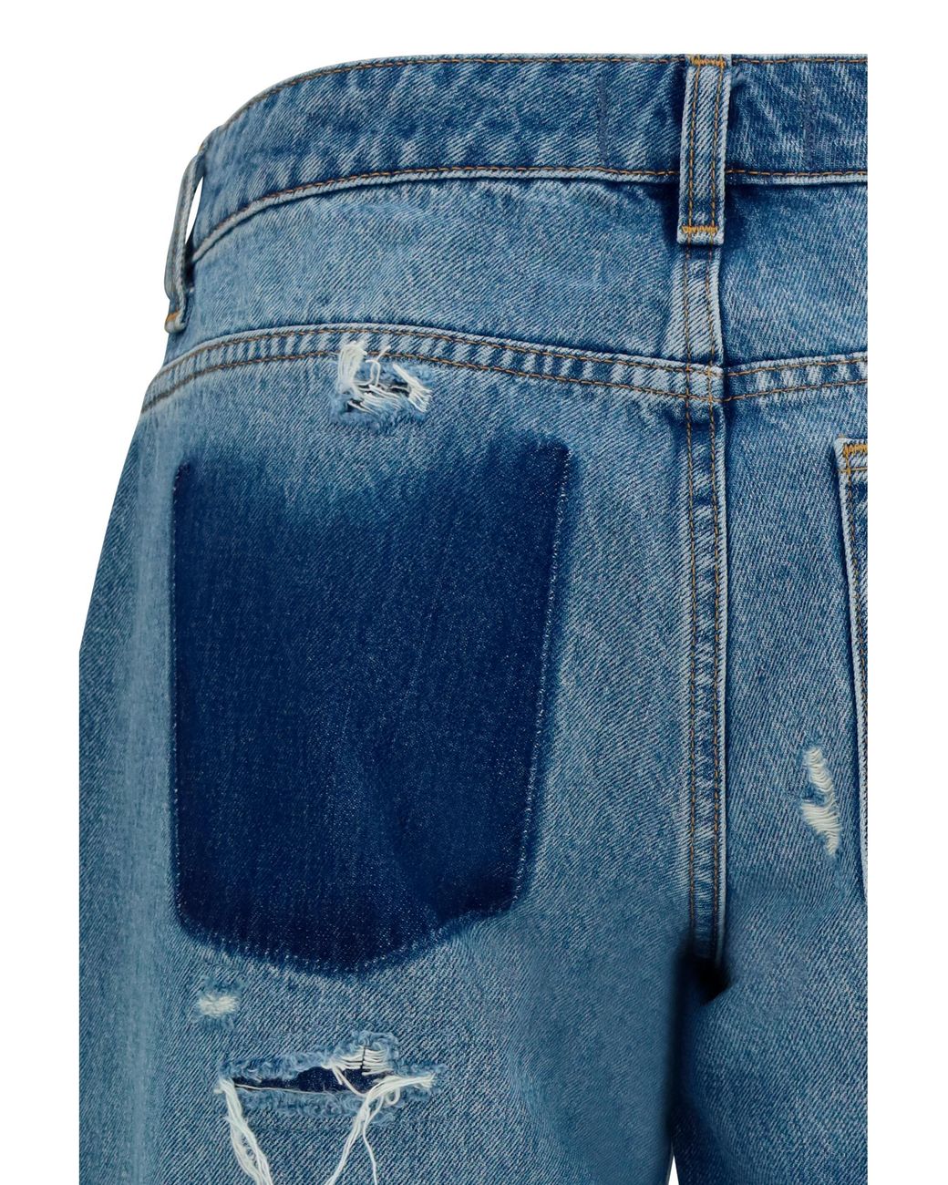 7 For All Mankind Blue Jeans Straight-Leg Cotton