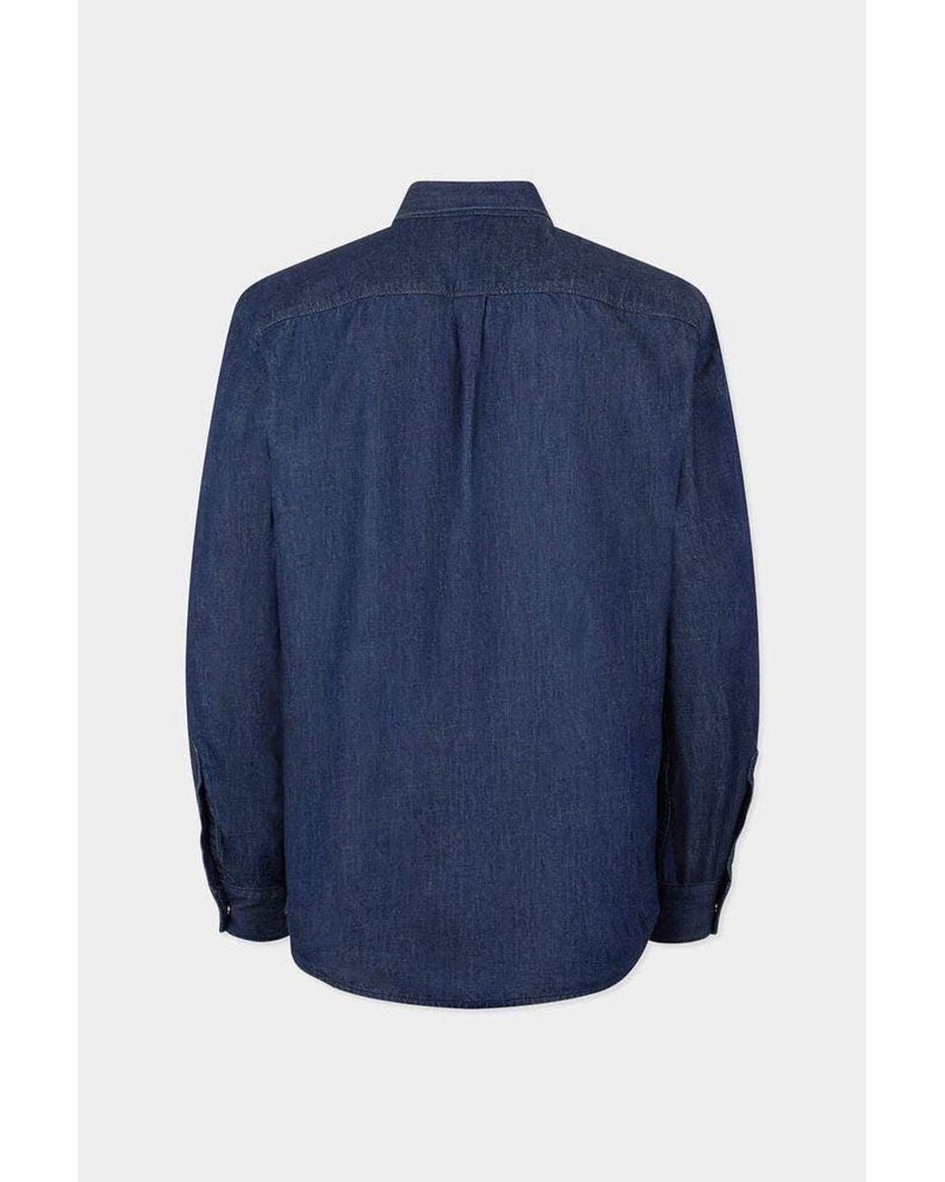 DSquared² Blue Dsquared2 Denim With Zip Pocket Details Shirt for men