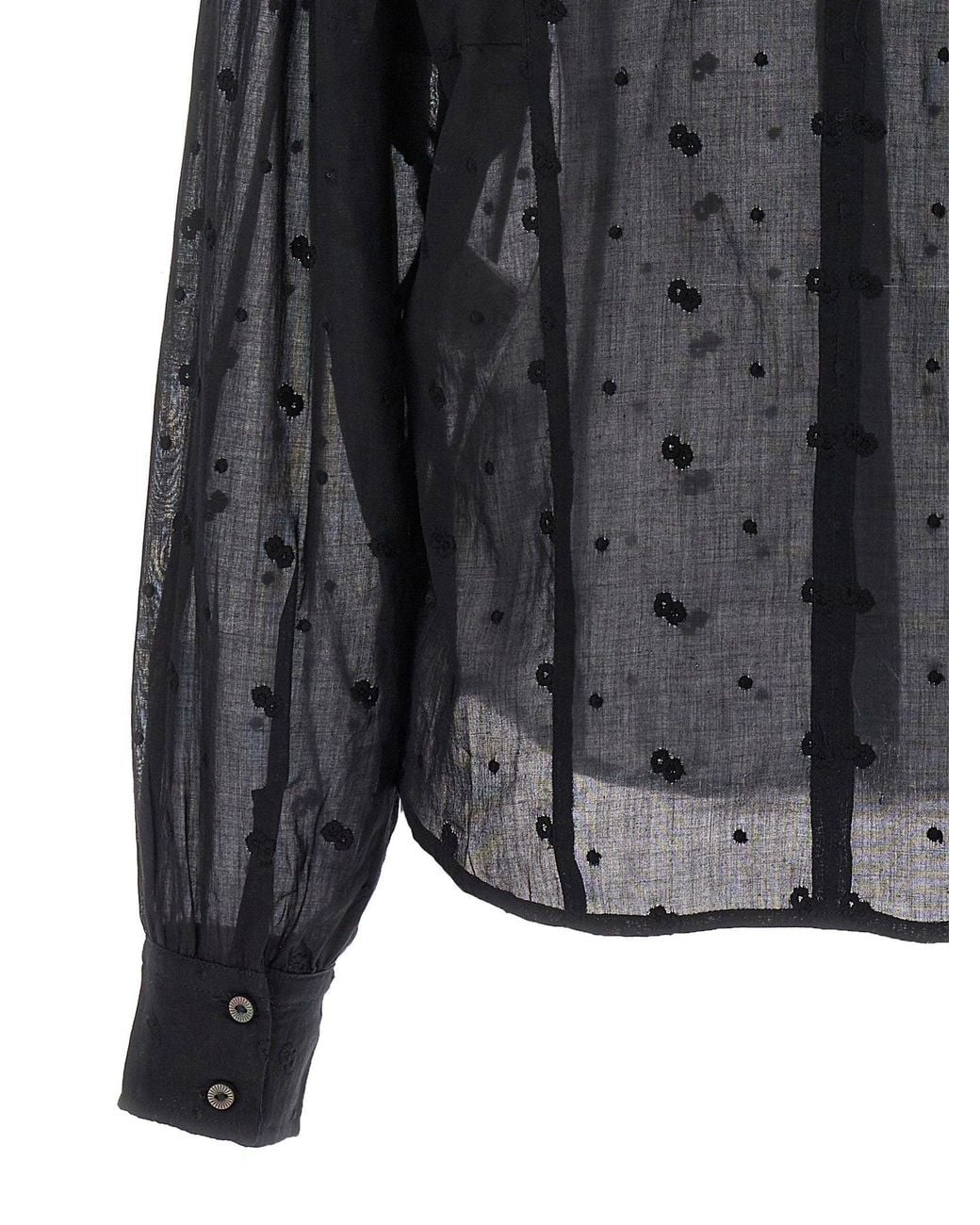 Isabel Marant Terzali Blouse in Black | Lyst