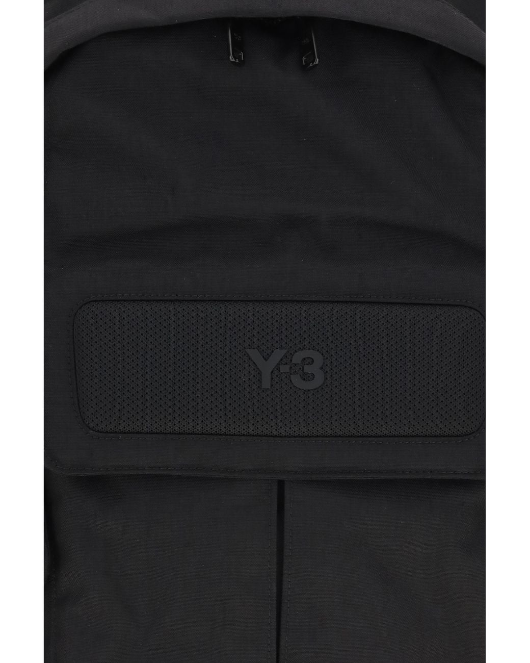 Y-3 Black Logo Backpack Polyamide for men