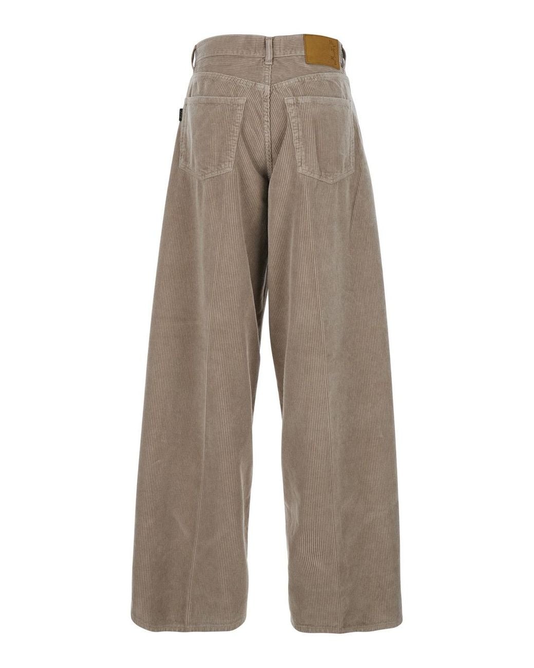 Haikure Gray Bethany Ribbed Knit Pants With Wide Leg