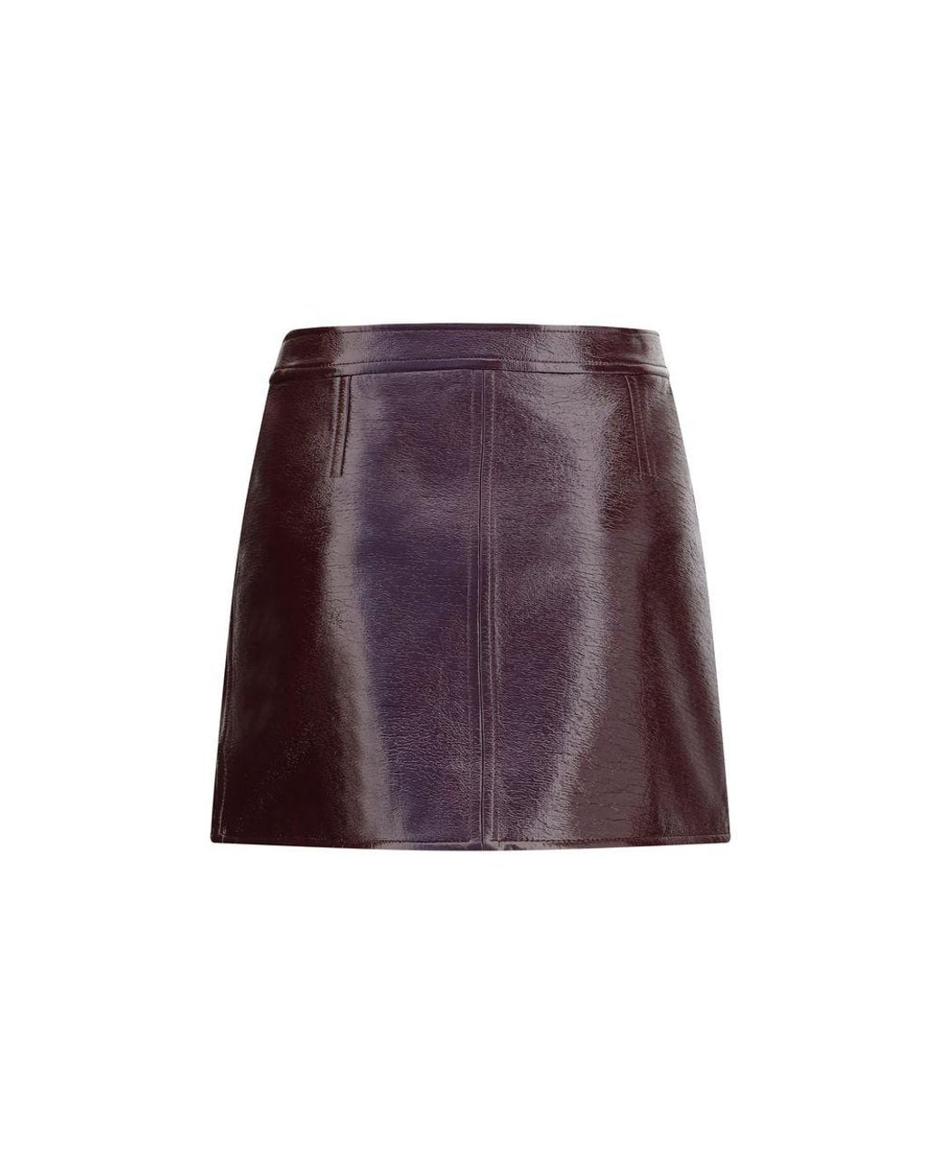 Courreges Purple Bordeaux Cotton Mini Skirt