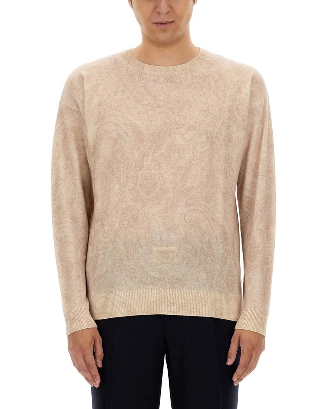 Etro Natural Wool Jersey Jumpers for men