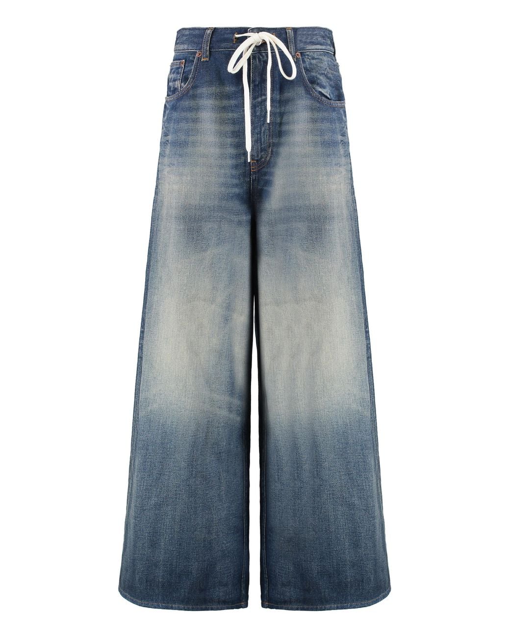 MM6 by Maison Margiela Blue Wide-Leg Jeans Cotton