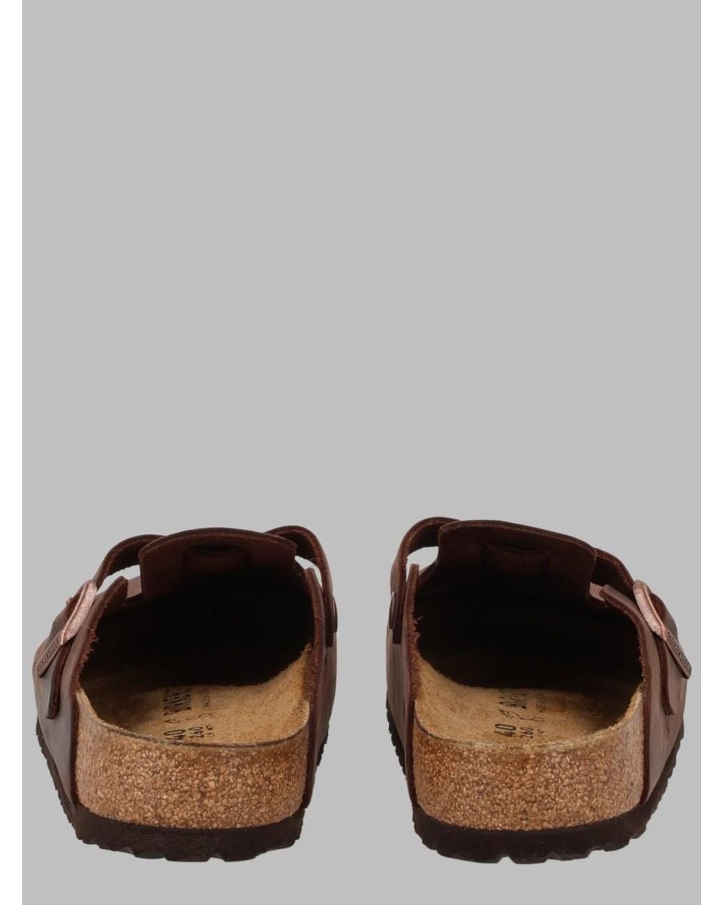 Birkenstock Brown Boston Habana Leather Clogs Sandal