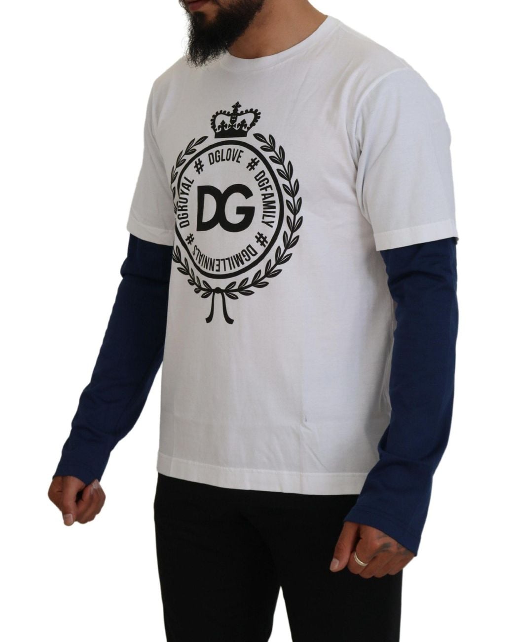 Dolce & Gabbana Gray Dg Crown Pullover Sweater Cotton Clothing for men