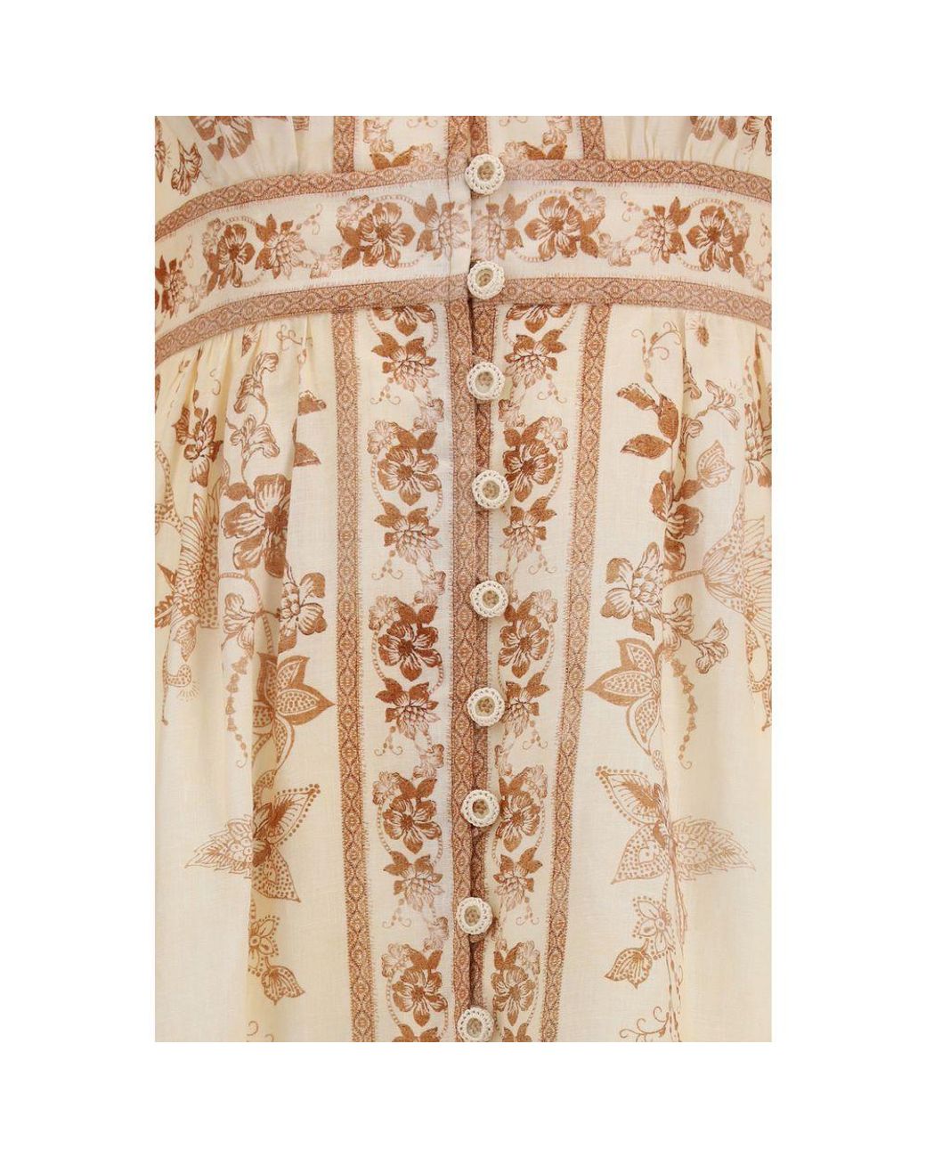 Zimmermann Natural Beige Linen Casual Dress