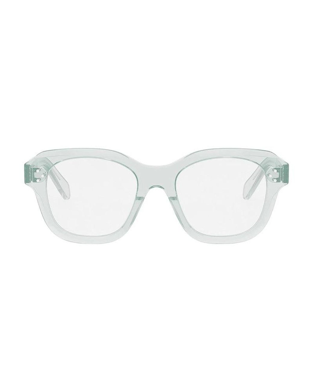 Céline Multicolor Eyeglasses Square Full Rim, Shiny Transparent Lime Frame And Clear Demo Lens Cl50124I093 Sunglasses