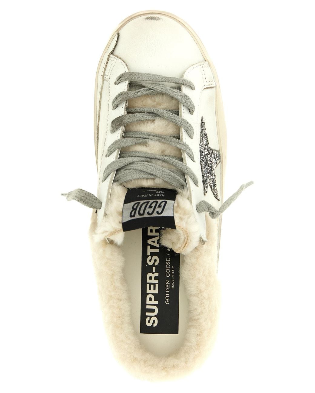 Golden Goose Deluxe Brand White Leather Slides Shoe