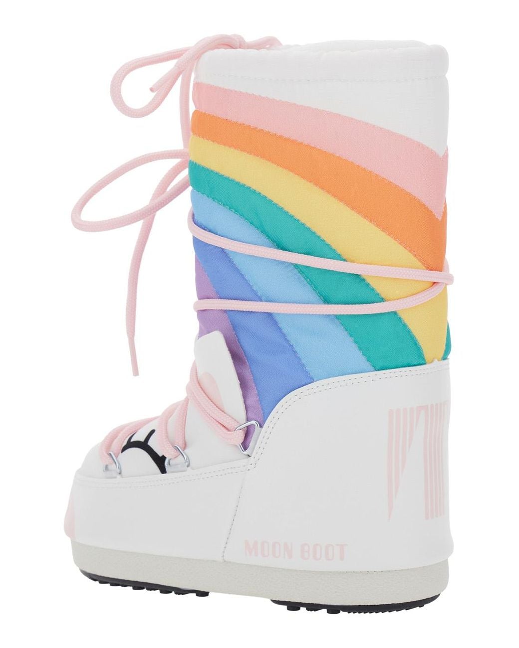 Moon Boot White Snow Boots With Motif Polyester