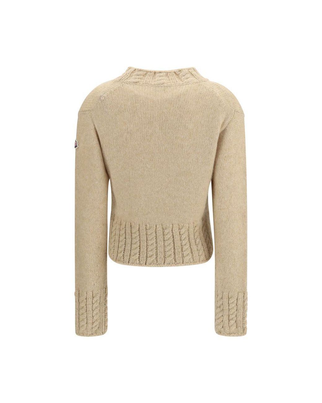 Moncler Natural Beige Alpaca Vicugna Pacos Sweatshirt