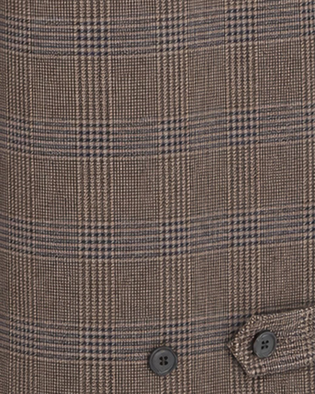 P.A.R.O.S.H. Brown Wide-Leg Trousers Prince Of Wales Check Viscose