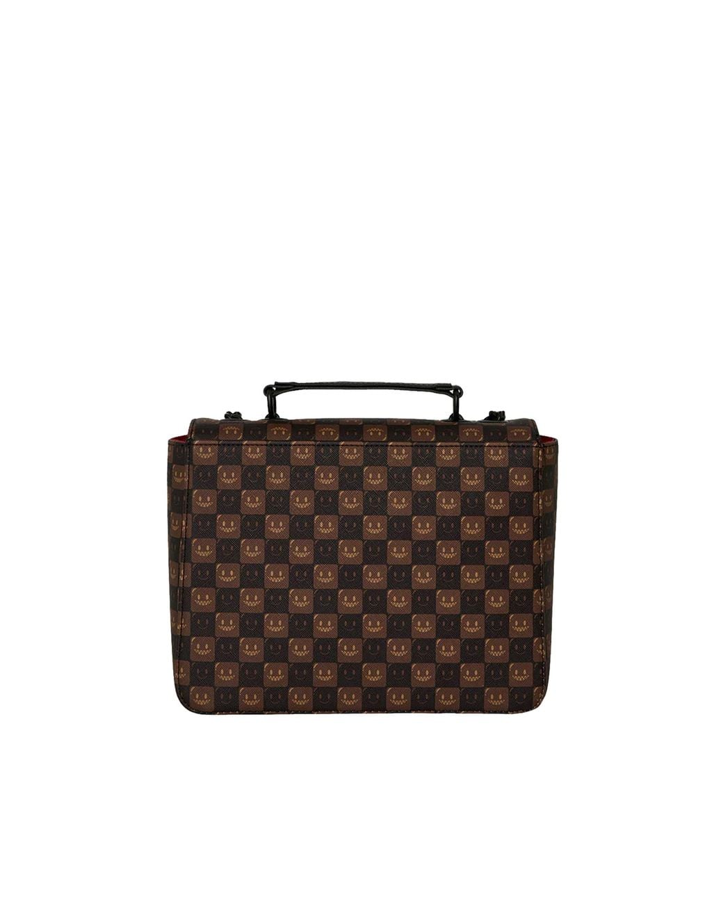 Sprayground Black Shoulder Bag Check Polyvinyl Chloride