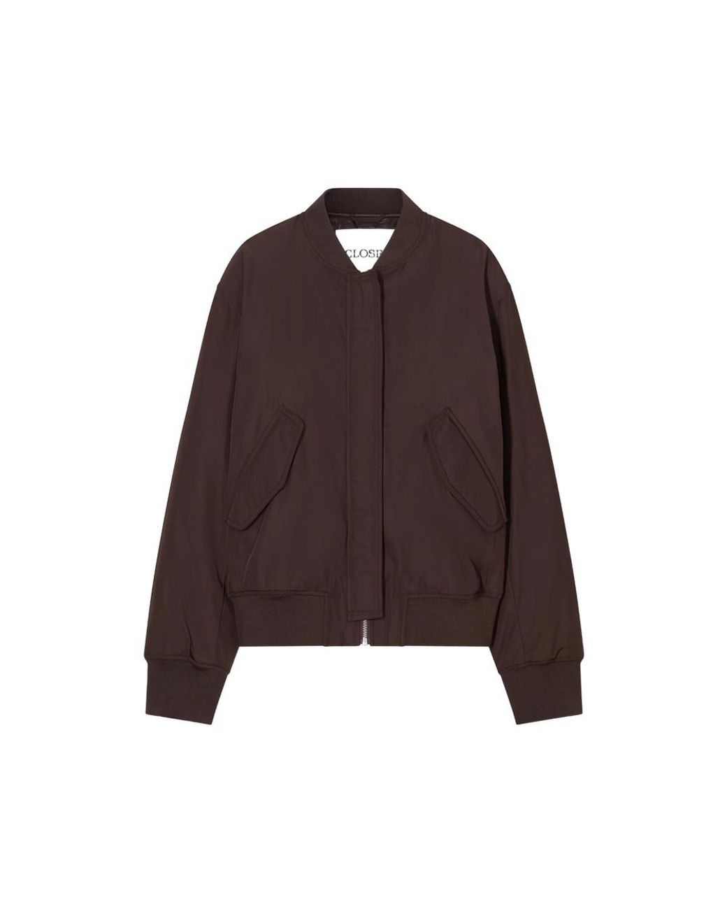 Closed Brown Bomber Jacket