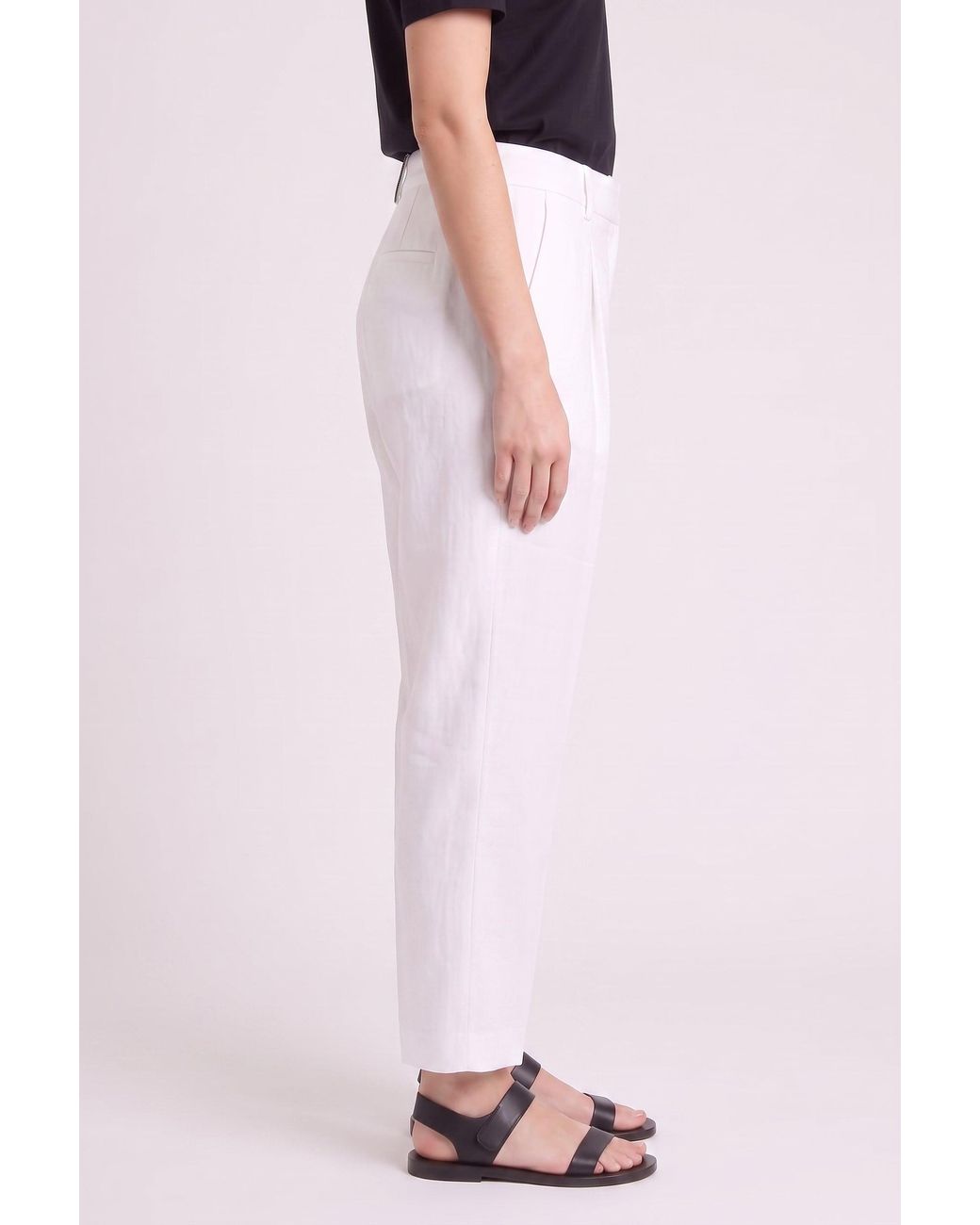 Brunello Cucinelli Pink Linen Blend Trousers Nwt