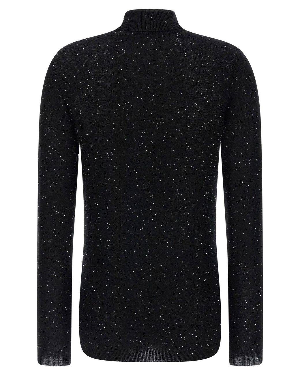 Fabiana Filippi Black Sequin-Embroidered Wool Sweater