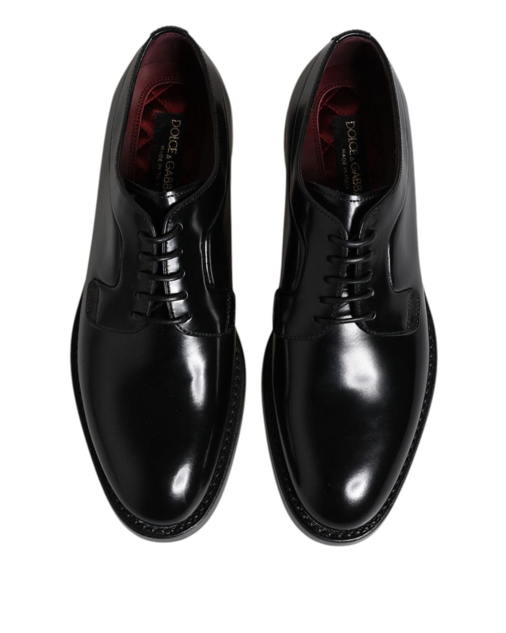Dolce & Gabbana Black Leather Oxford Formal Shoes for men