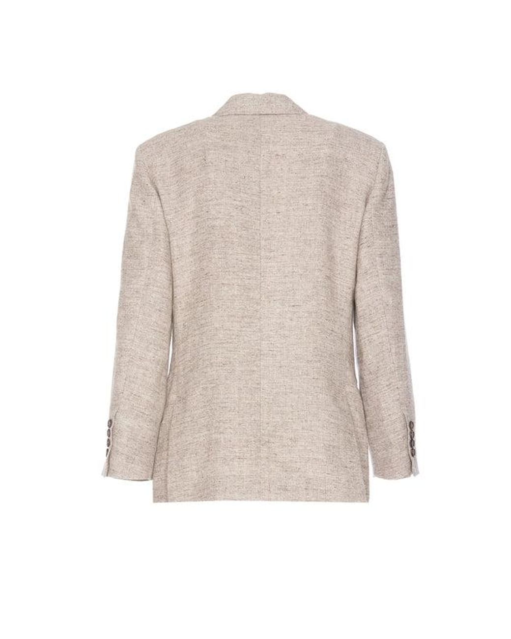 Brunello Cucinelli Natural Brown Linen Blazer