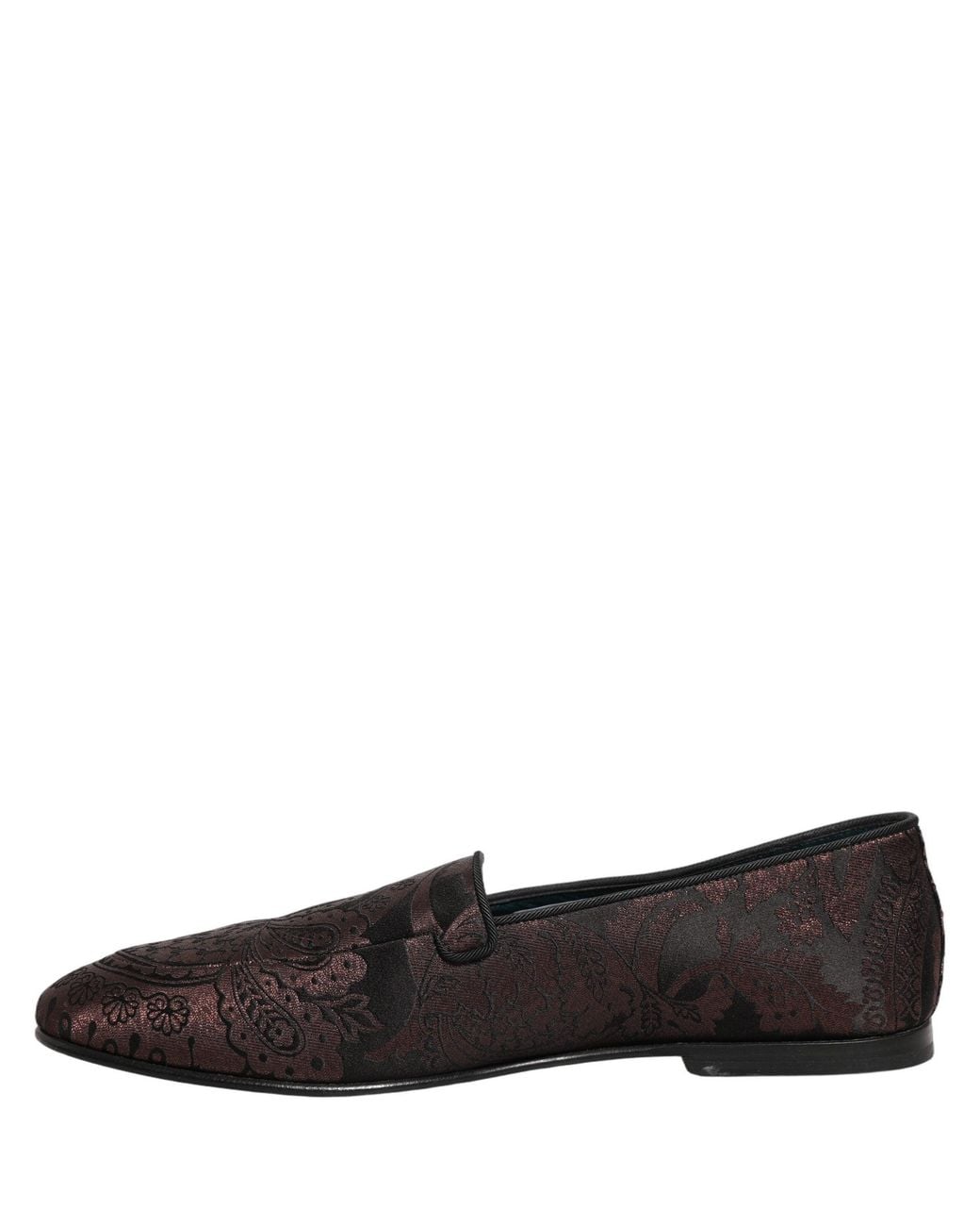 Dolce & Gabbana Black Dolce & Gabbana Jacquard Leather Loafer for men