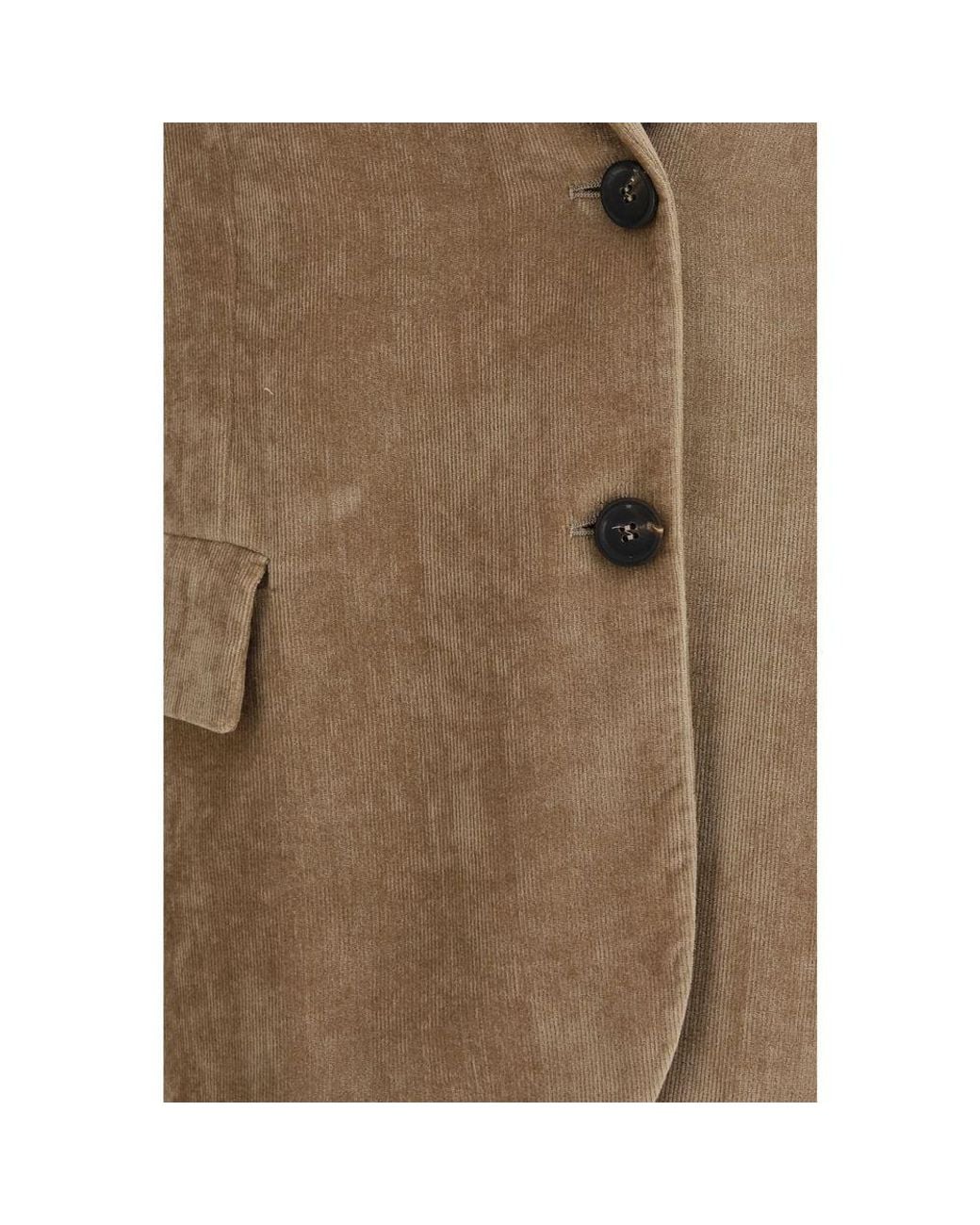 Brunello Cucinelli Brown Beige Viscose Jacket