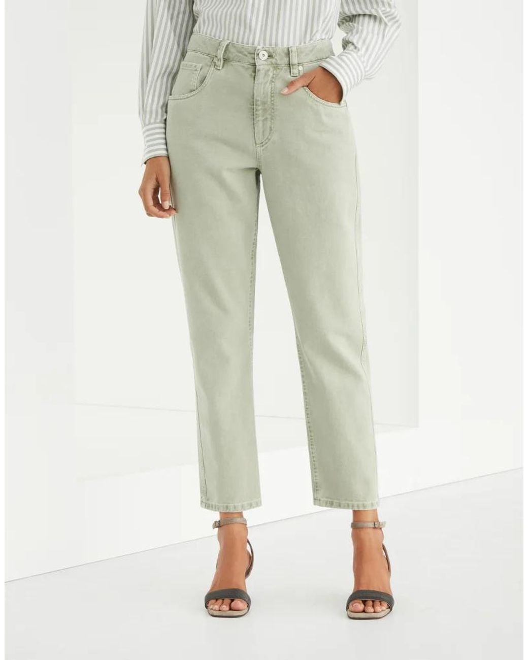 Brunello Cucinelli Natural Light Tailored Trousers