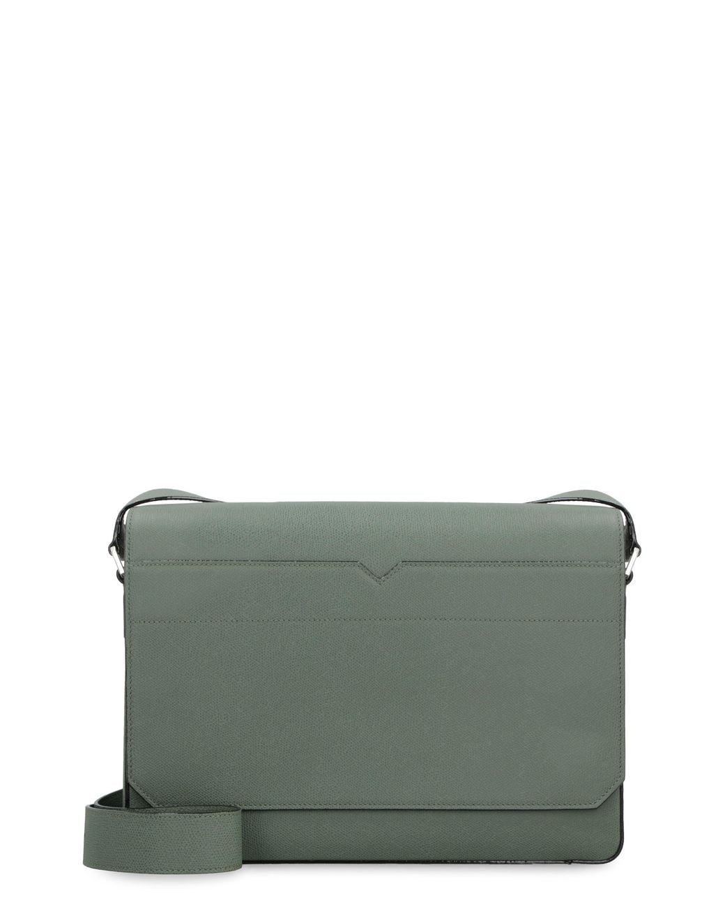 Valextra Green Leather Messenger Bag Calf for men