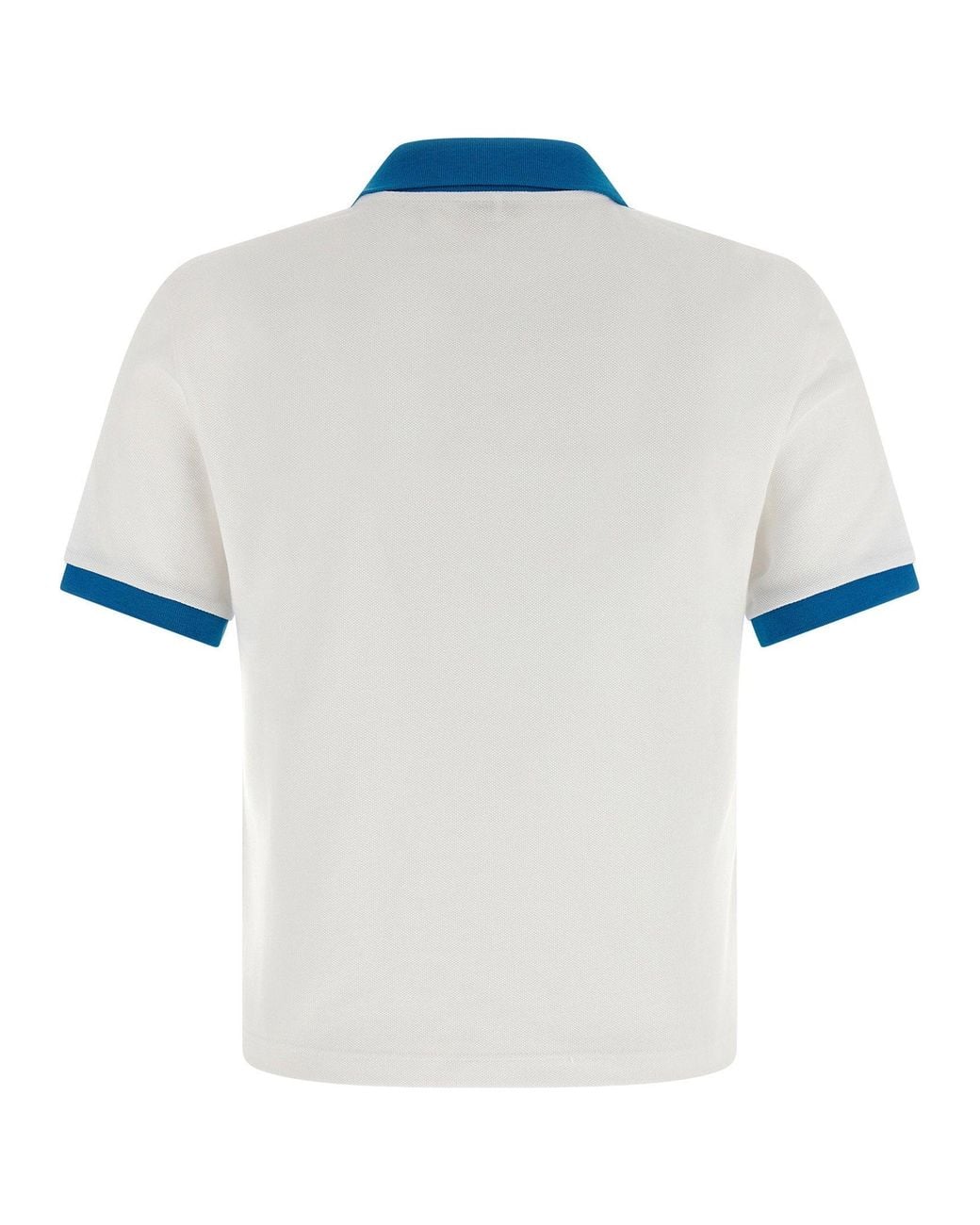 Versace Blue Logo-Embroidered Cotton Piquet Polo Shirt