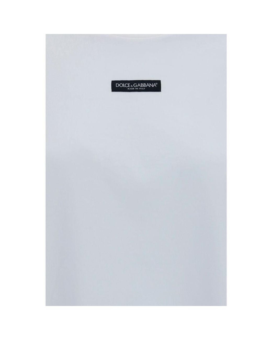 Dolce & Gabbana Blue White Cotton T