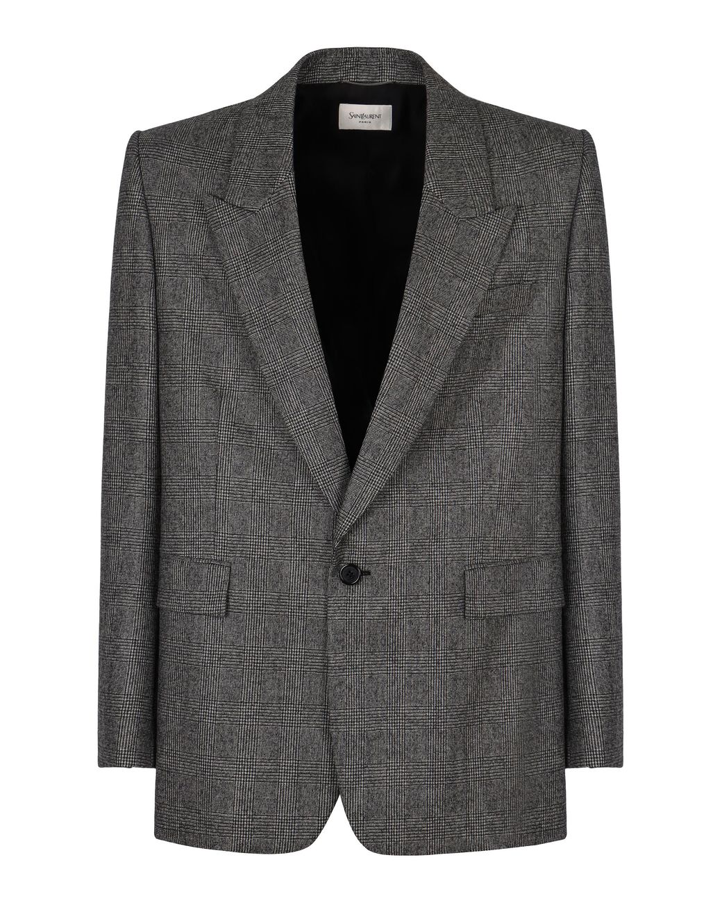 Saint Laurent Black Flannel Jacket Prince Of Wales Wool Suit & Dinner for men