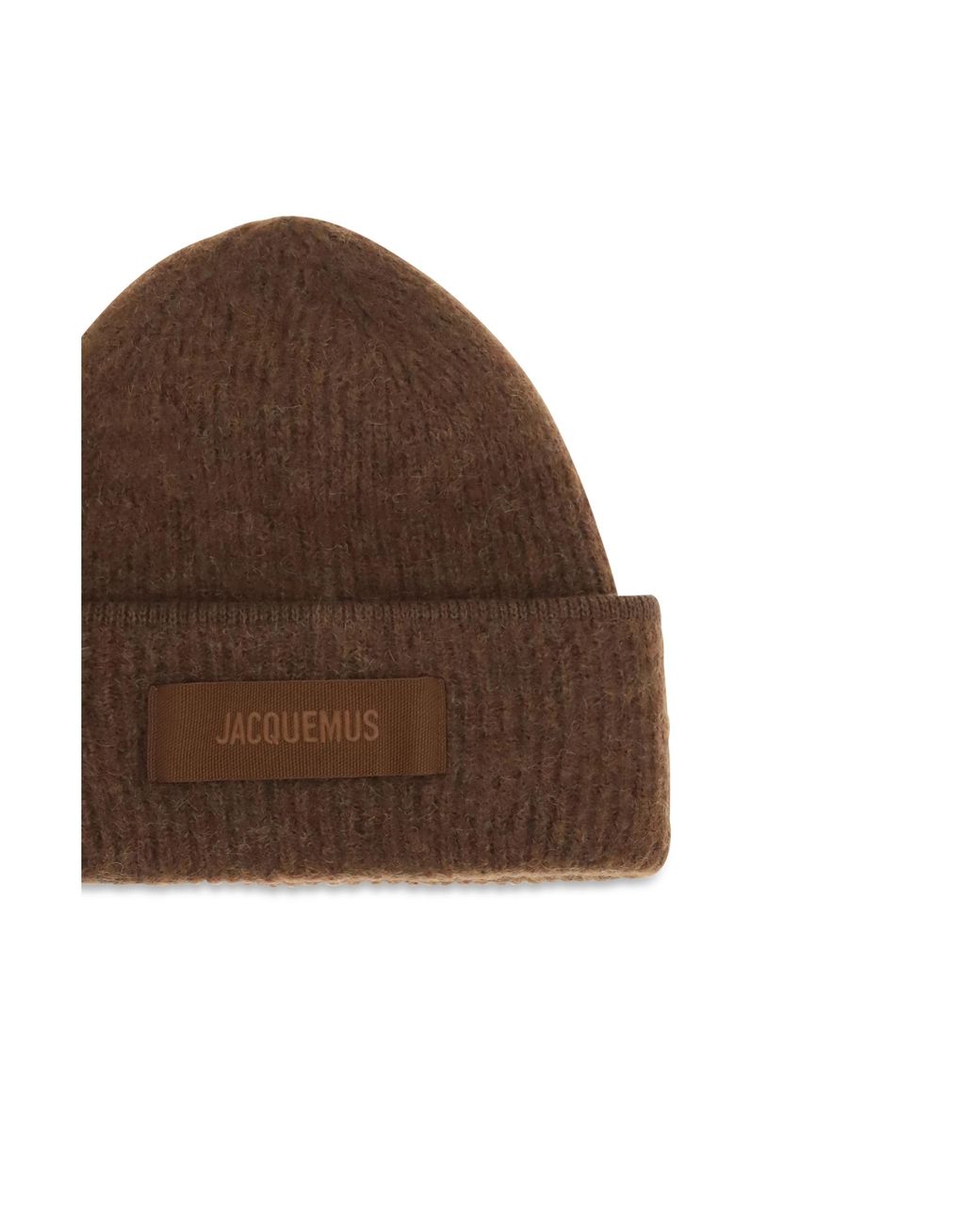 Jacquemus Brown Gros Grain Ribbed Beanie Hats E Hairbands