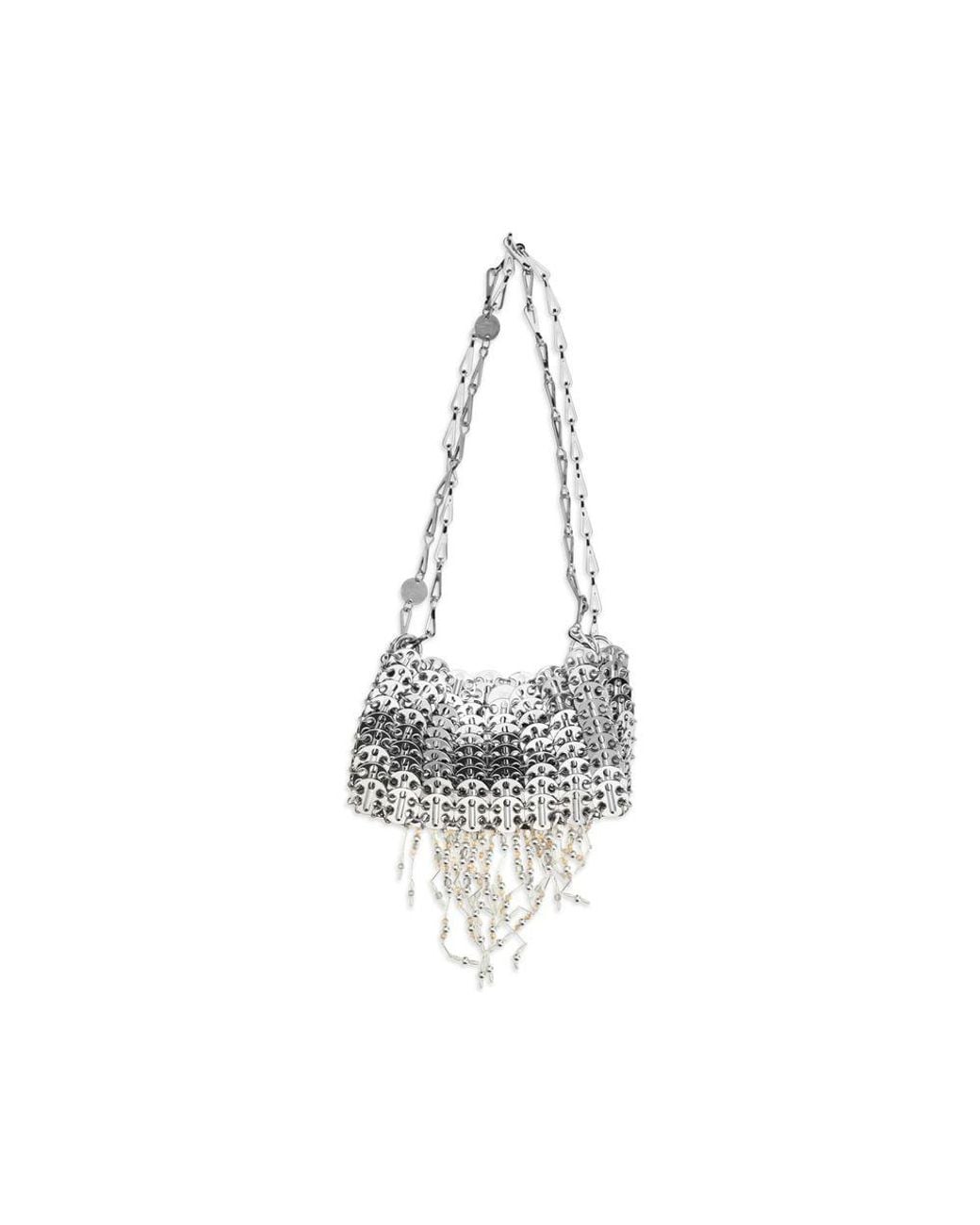 Rabanne White Stainless Steel Shoulder Bag