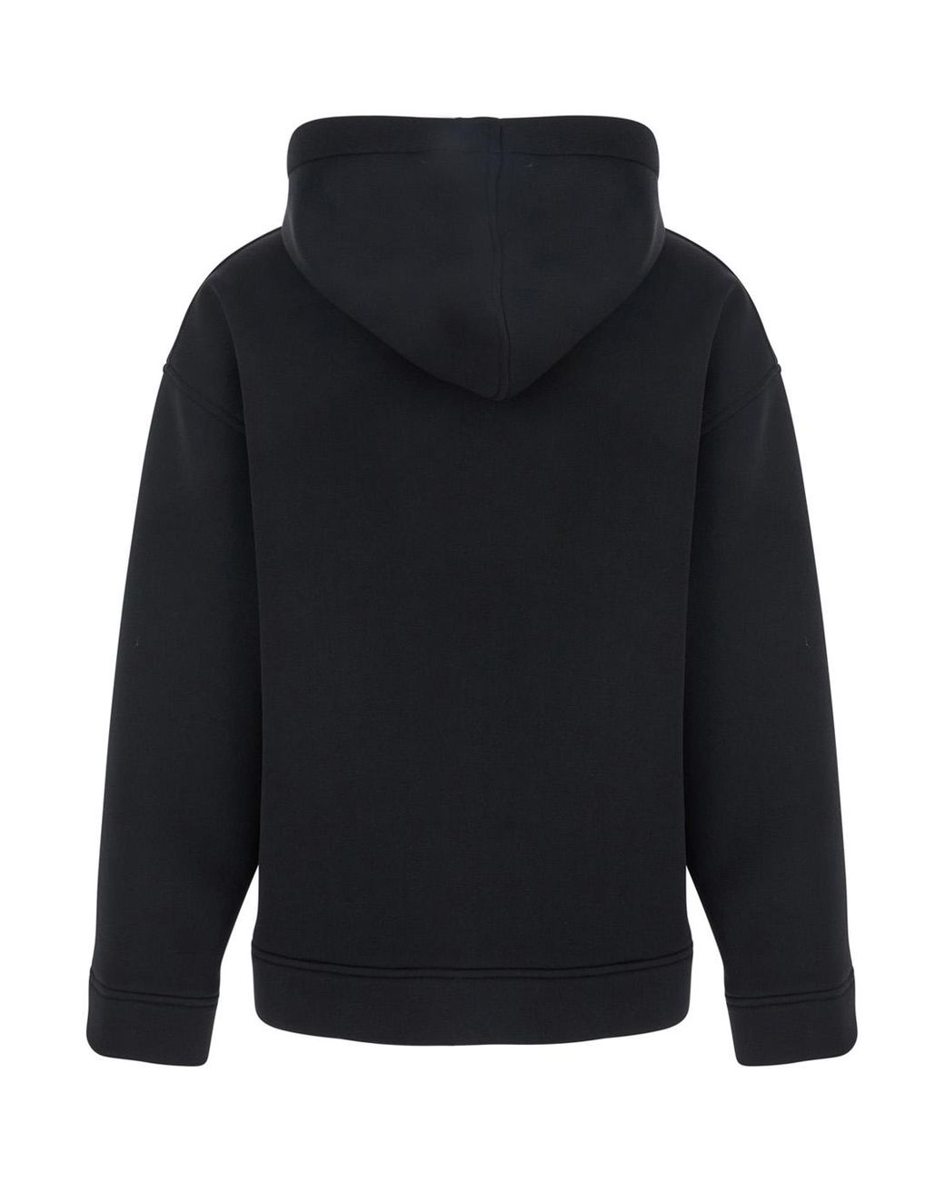 Le Plain Blue Jacket With Fixed Hood And Two Front Pockets