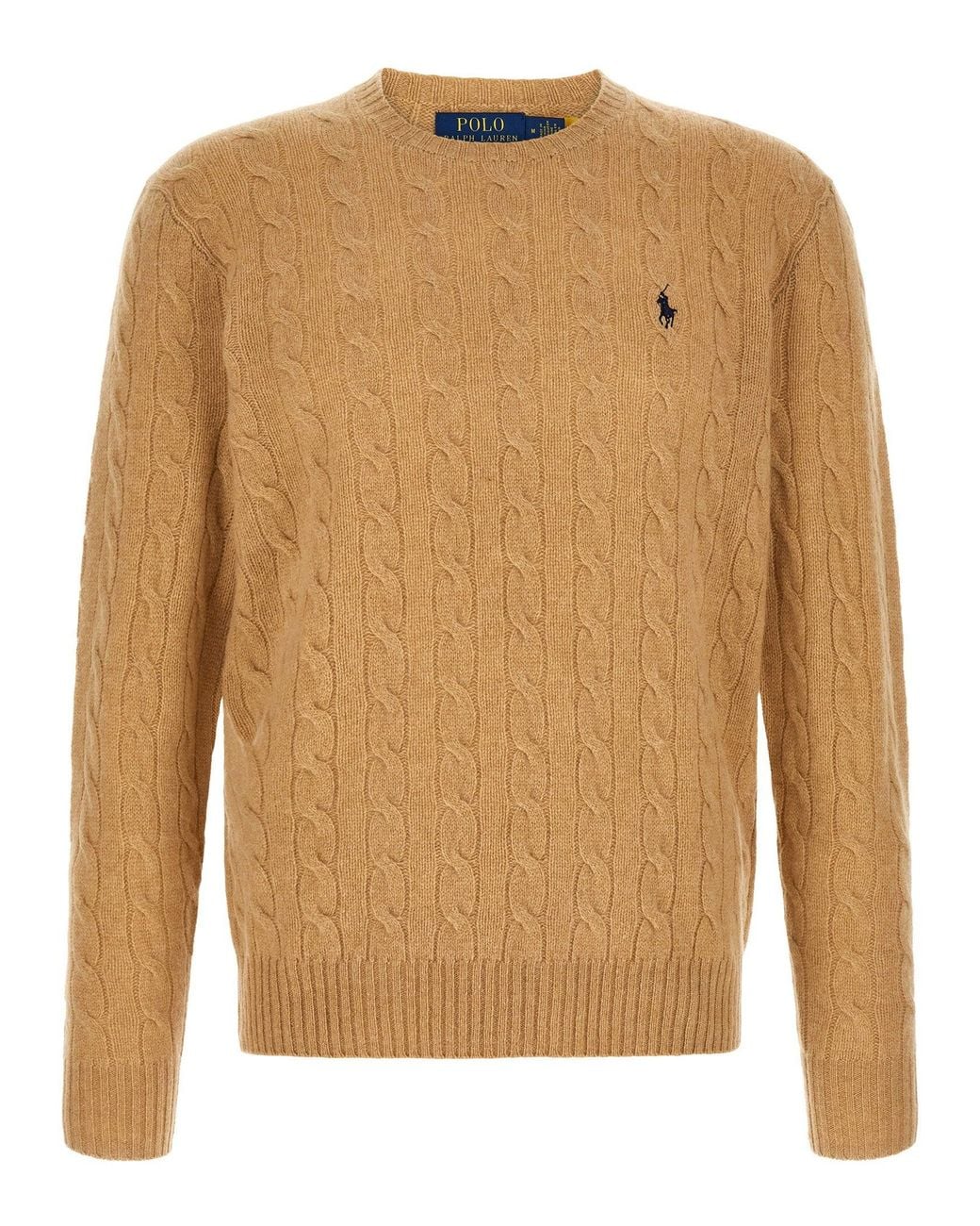 Polo Ralph Lauren Brown Cable-Knit Wool-Cashmere Sweater for men