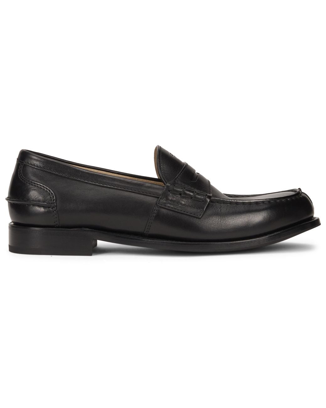 Prada Black Prada Polished Calfskin Loafer for men