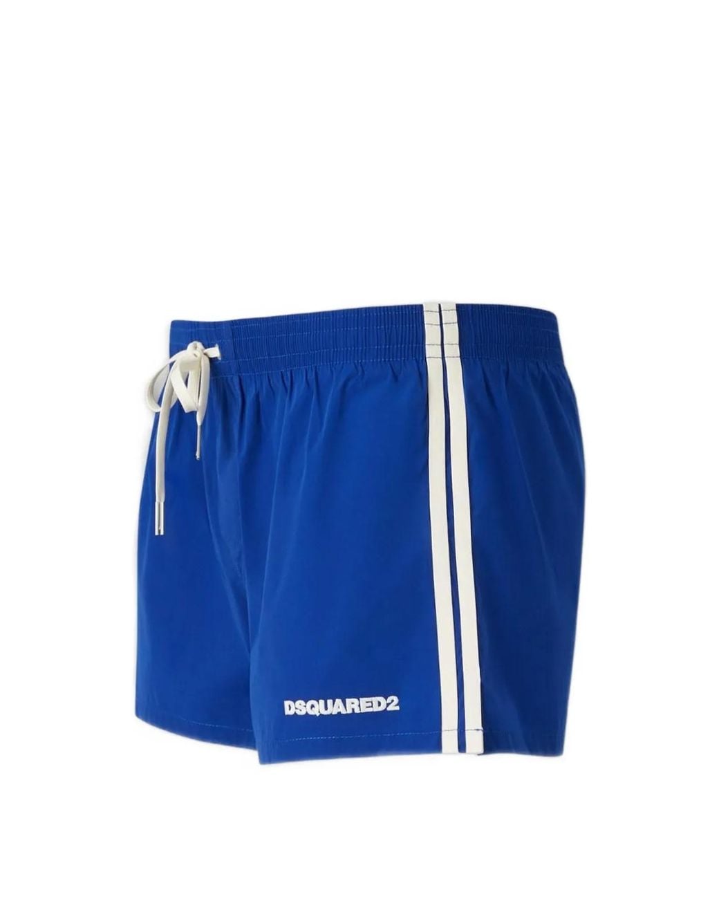 DSquared² Blue Logo Boxer Midi Swim Shorts Clothing Beachwear for men