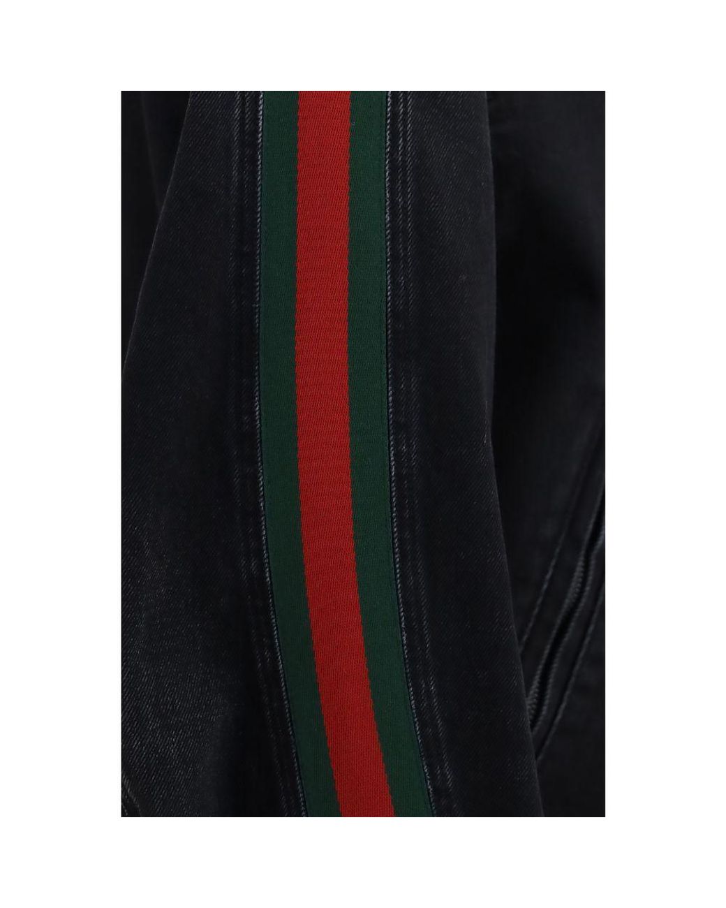 Gucci Blue Black Cotton Biker Jacket for men