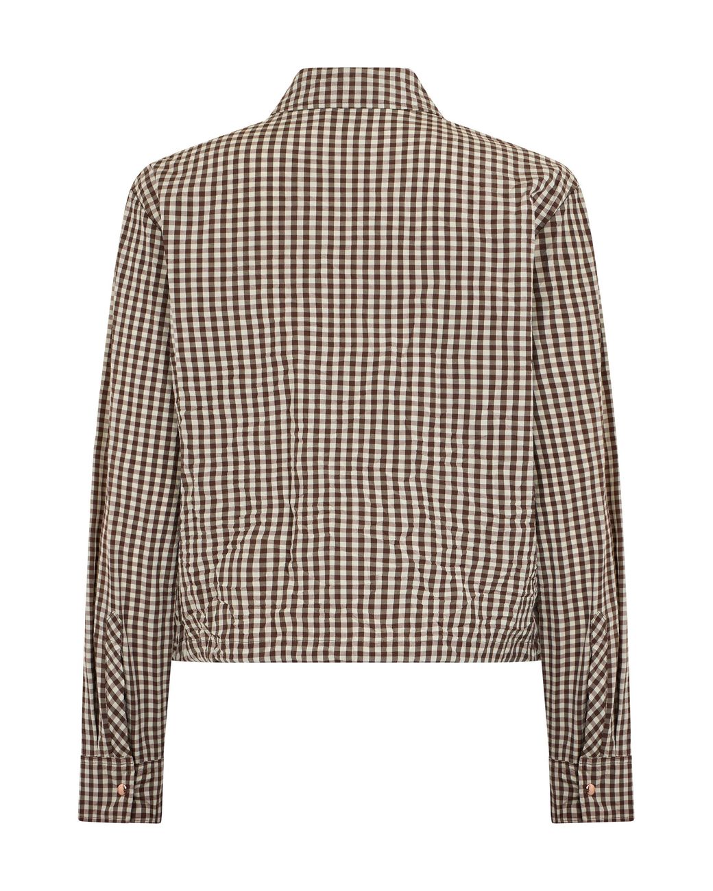 Moncler Brown Jacket Classic Collar Polyester