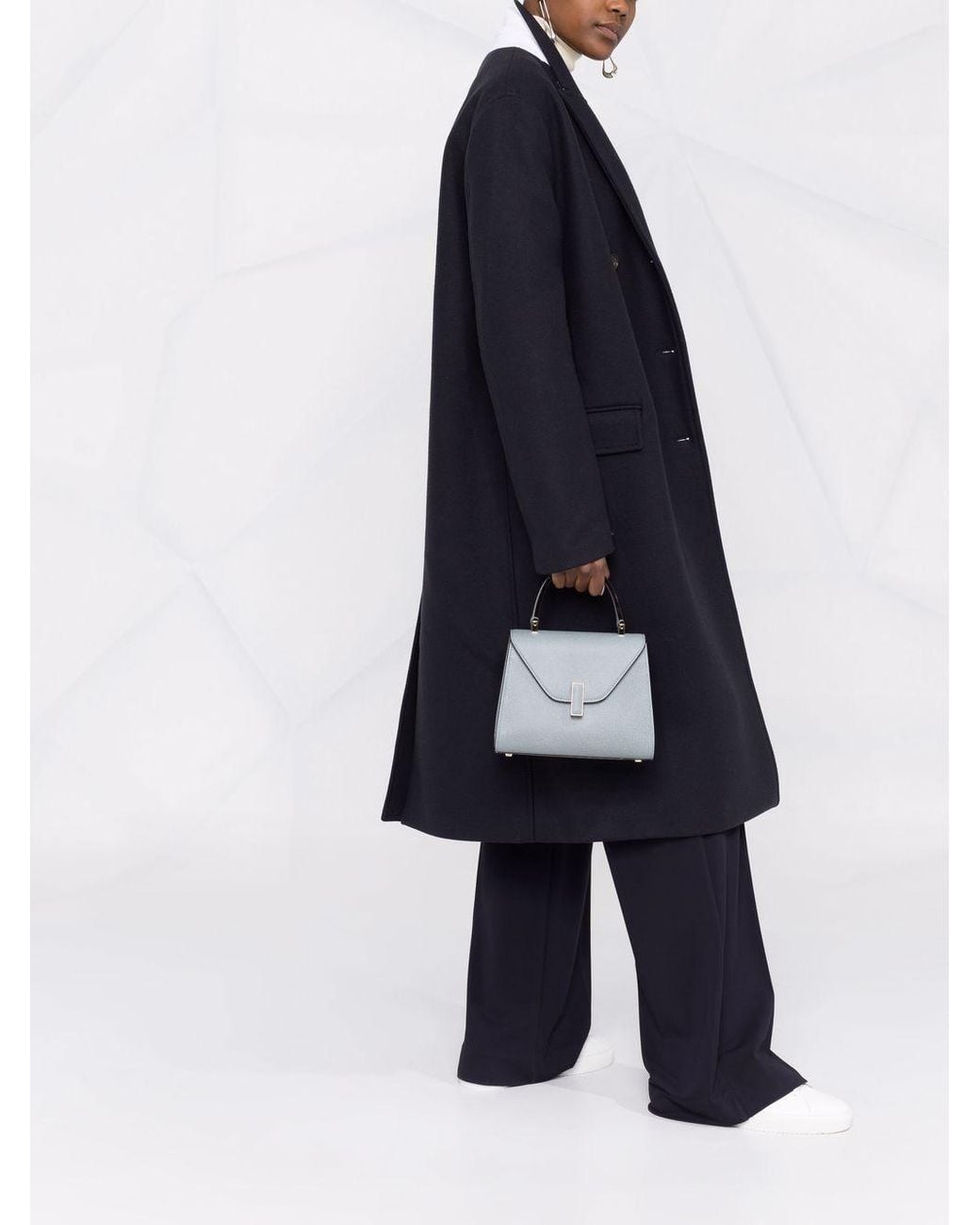 Valextra Gray Iside Mini Accessories Bag