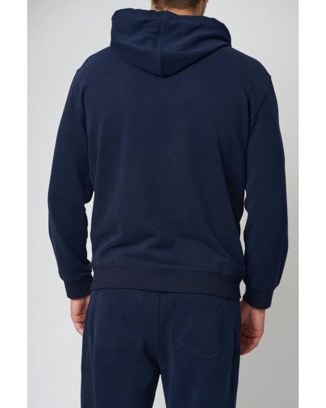 Brunello Cucinelli Blue Hooded Sweatshirt Clothing for men