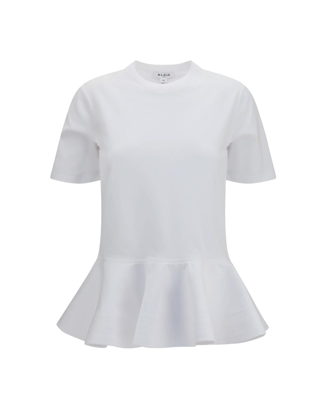 Alaïa White T-Shirt Cotton-Jersey Crinoline T-Shirts & Jerseys