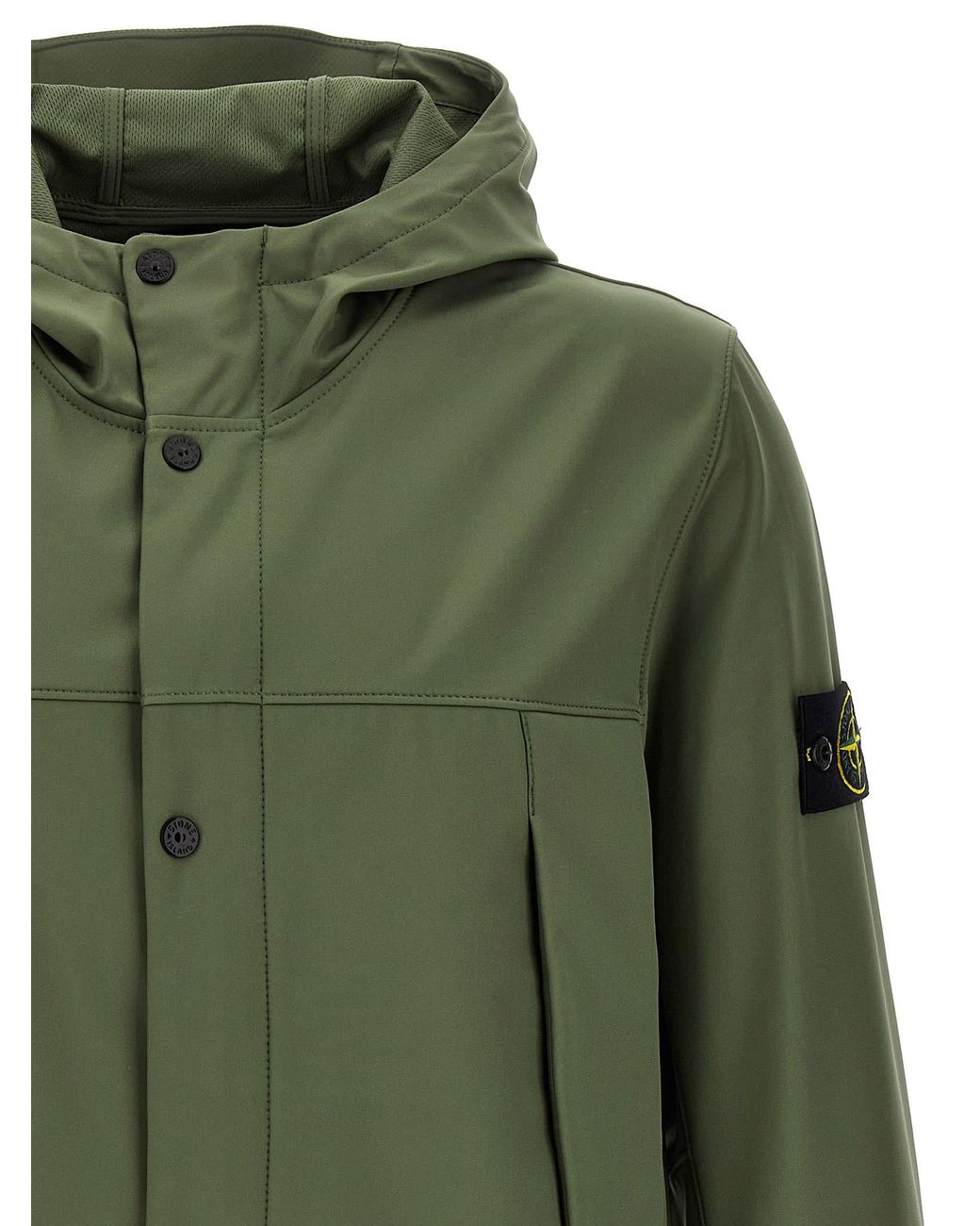 Stone Island Soft Shell-r Jacket in Green for Men | Lyst