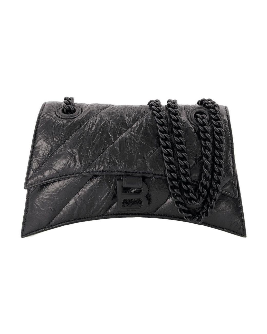 Balenciaga Black Crush Chain S Hobo Bag